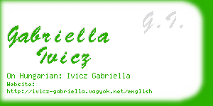 gabriella ivicz business card